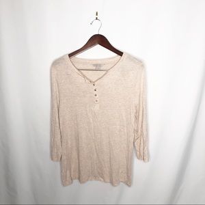 Laura Ashley beige Shirt top size large